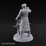 Spyglass Raised Human Captain Miniature for Dungeons and Dragons, Pathfinder or other TTRPGs