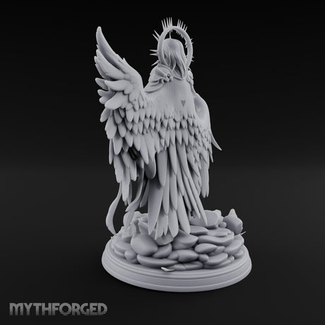 Staff Aloft Hand Outstretched Angel Sorcerer Miniature for Dungeons and Dragons, Pathfinder or other TTRPGs