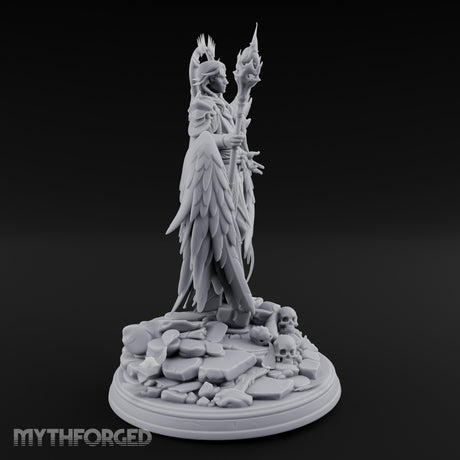 Staff Aloft Hand Outstretched Angel Sorcerer Miniature for Dungeons and Dragons, Pathfinder or other TTRPGs