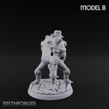 Staff And Shield Bearing Bulbous Automaton B Miniature for Dungeons and Dragons, Pathfinder or other TTRPGs