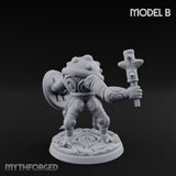Staff And Shield Bearing Bulbous Automaton B Miniature for Dungeons and Dragons, Pathfinder or other TTRPGs