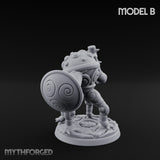 Staff And Shield Bearing Bulbous Automaton B Miniature for Dungeons and Dragons, Pathfinder or other TTRPGs