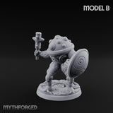 Staff And Shield Bearing Bulbous Automaton B Miniature for Dungeons and Dragons, Pathfinder or other TTRPGs