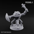 Staff And Shield Bearing Bulbous Automaton C Miniature for Dungeons and Dragons, Pathfinder or other TTRPGs