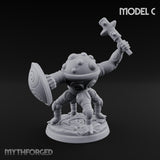 Staff And Shield Bearing Bulbous Automaton C Miniature for Dungeons and Dragons, Pathfinder or other TTRPGs