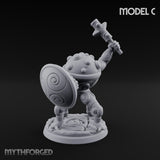 Staff And Shield Bearing Bulbous Automaton C Miniature for Dungeons and Dragons, Pathfinder or other TTRPGs