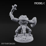 Staff And Shield Bearing Bulbous Automaton C Miniature for Dungeons and Dragons, Pathfinder or other TTRPGs