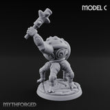 Staff And Shield Bearing Bulbous Automaton C Miniature for Dungeons and Dragons, Pathfinder or other TTRPGs