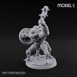 Staff And Shield Bearing Bulbous Automaton C Miniature for Dungeons and Dragons, Pathfinder or other TTRPGs