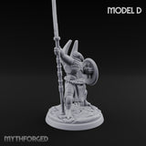 Staff And Shield Bearing Bulbous Automaton D Miniature for Dungeons and Dragons, Pathfinder or other TTRPGs