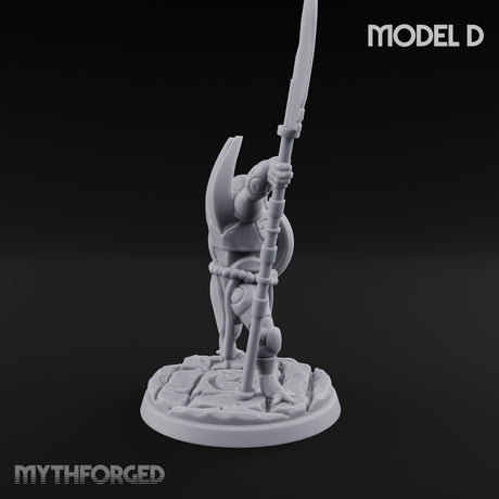 Staff And Shield Bearing Bulbous Automaton D Miniature for Dungeons and Dragons, Pathfinder or other TTRPGs