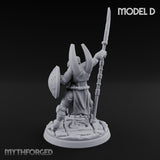 Staff And Shield Bearing Bulbous Automaton D Miniature for Dungeons and Dragons, Pathfinder or other TTRPGs