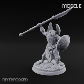 Staff And Shield Bearing Bulbous Automaton E Miniature for Dungeons and Dragons, Pathfinder or other TTRPGs