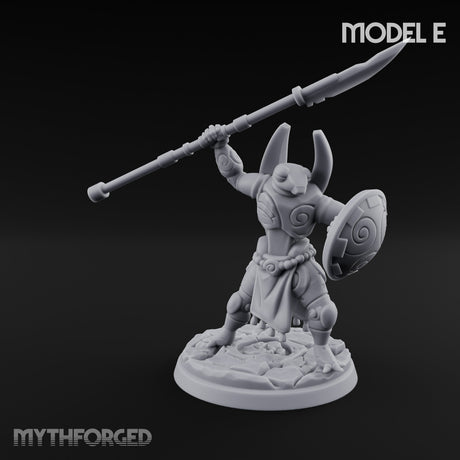Staff And Shield Bearing Bulbous Automaton E Miniature for Dungeons and Dragons, Pathfinder or other TTRPGs