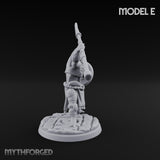 Staff And Shield Bearing Bulbous Automaton E Miniature for Dungeons and Dragons, Pathfinder or other TTRPGs