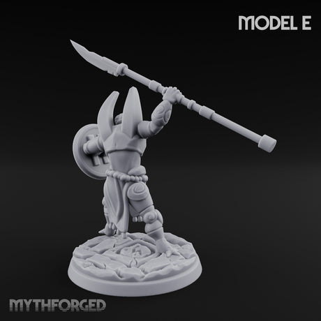 Staff And Shield Bearing Bulbous Automaton E Miniature for Dungeons and Dragons, Pathfinder or other TTRPGs