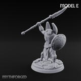 Staff And Shield Bearing Bulbous Automaton E Miniature for Dungeons and Dragons, Pathfinder or other TTRPGs