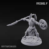 Staff And Shield Bearing Bulbous Automaton F Miniature for Dungeons and Dragons, Pathfinder or other TTRPGs