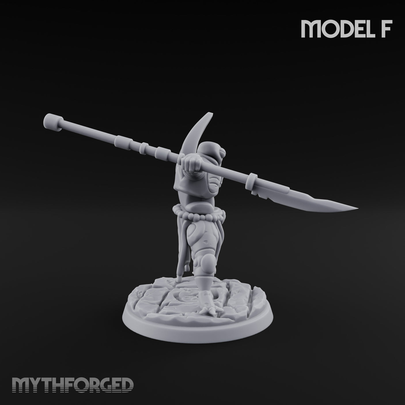 Staff And Shield Bearing Bulbous Automaton F Miniature for Dungeons and Dragons, Pathfinder or other TTRPGs