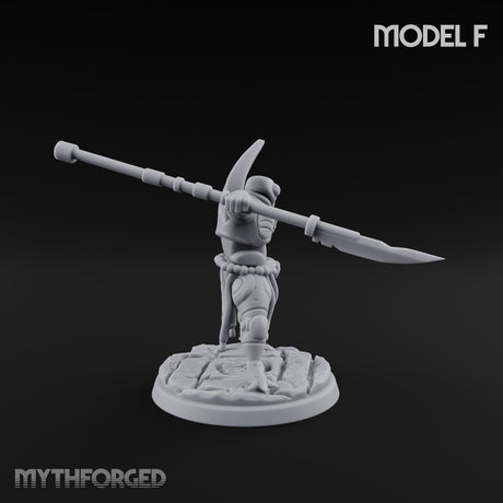 Staff And Shield Bearing Bulbous Automaton F Miniature for Dungeons and Dragons, Pathfinder or other TTRPGs