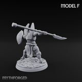 Staff And Shield Bearing Bulbous Automaton F Miniature for Dungeons and Dragons, Pathfinder or other TTRPGs
