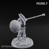 Staff And Shield Bearing Bulbous Automaton F Miniature for Dungeons and Dragons, Pathfinder or other TTRPGs