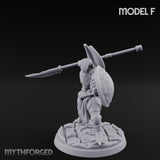 Staff And Shield Bearing Bulbous Automaton F Miniature for Dungeons and Dragons, Pathfinder or other TTRPGs