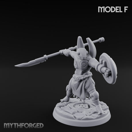 Staff And Shield Bearing Bulbous Automaton F Miniature for Dungeons and Dragons, Pathfinder or other TTRPGs