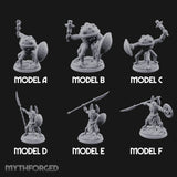 Staff And Shield Bearing Bulbous Automatons Miniature for Dungeons and Dragons, Pathfinder or other TTRPGs