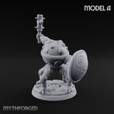 Staff And Shield Bearing Bulbous Automatons Miniature for Dungeons and Dragons, Pathfinder or other TTRPGs