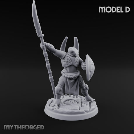 Staff And Shield Bearing Bulbous Automatons Miniature for Dungeons and Dragons, Pathfinder or other TTRPGs