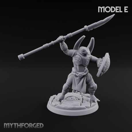 Staff And Shield Bearing Bulbous Automatons Miniature for Dungeons and Dragons, Pathfinder or other TTRPGs