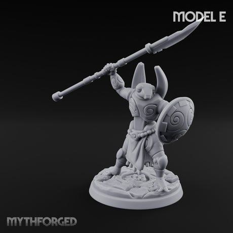 Staff And Shield Bearing Bulbous Automatons Miniature for Dungeons and Dragons, Pathfinder or other TTRPGs