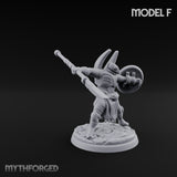 Staff And Shield Bearing Bulbous Automatons Miniature for Dungeons and Dragons, Pathfinder or other TTRPGs
