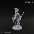 Staff And Sword Striking Human Sentinel Knight Model A Miniature for Dungeons and Dragons, Pathfinder or other TTRPGs