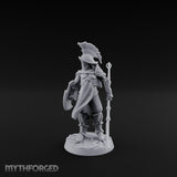 Staff And Sword Striking Human Sentinel Knight Model A Miniature for Dungeons and Dragons, Pathfinder or other TTRPGs