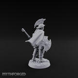 Staff And Sword Striking Human Sentinel Knight Model A Miniature for Dungeons and Dragons, Pathfinder or other TTRPGs