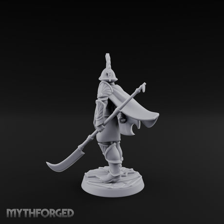 Staff And Sword Striking Human Sentinel Knight Model A Miniature for Dungeons and Dragons, Pathfinder or other TTRPGs