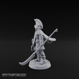 Staff And Sword Striking Human Sentinel Knight Model A Miniature for Dungeons and Dragons, Pathfinder or other TTRPGs