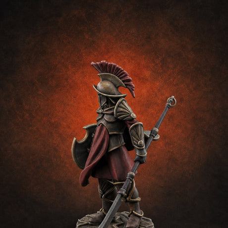 Staff And Sword Striking Human Sentinel Knight Model A Miniature for Dungeons and Dragons, Pathfinder or other TTRPGs