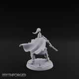 Staff And Sword Striking Human Sentinel Knight Model B Miniature for Dungeons and Dragons, Pathfinder or other TTRPGs