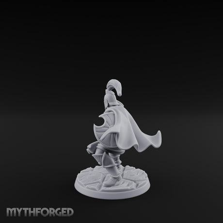 Staff And Sword Striking Human Sentinel Knight Model B Miniature for Dungeons and Dragons, Pathfinder or other TTRPGs