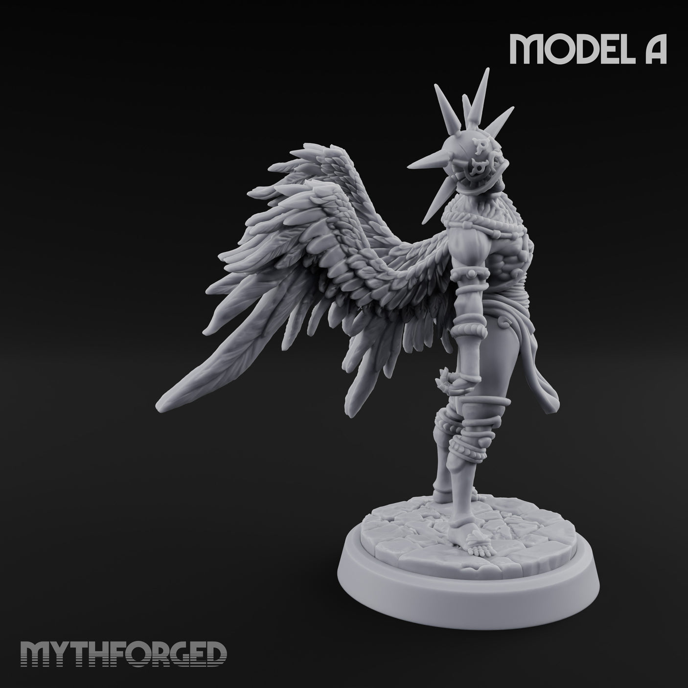 Staff Bearing Angel Priest A Miniature for Dungeons and Dragons, Pathfinder or other TTRPGs