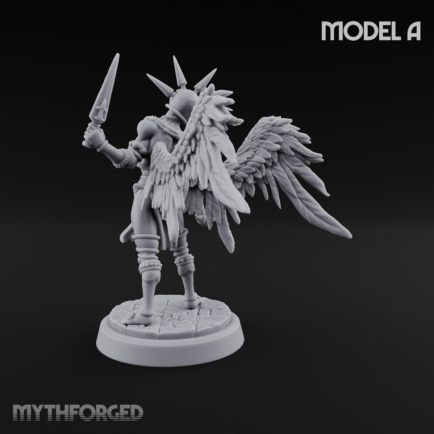 Staff Bearing Angel Priest A Miniature for Dungeons and Dragons, Pathfinder or other TTRPGs