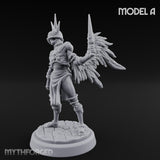 Staff Bearing Angel Priest A Miniature for Dungeons and Dragons, Pathfinder or other TTRPGs