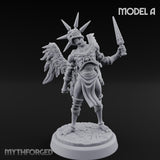 Staff Bearing Angel Priest A Miniature for Dungeons and Dragons, Pathfinder or other TTRPGs
