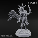 Staff Bearing Angel Priest A Miniature for Dungeons and Dragons, Pathfinder or other TTRPGs