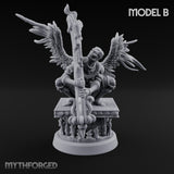Staff Bearing Angel Priest B Miniature for Dungeons and Dragons, Pathfinder or other TTRPGs