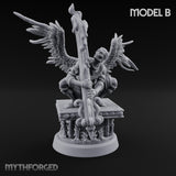 Staff Bearing Angel Priest B Miniature for Dungeons and Dragons, Pathfinder or other TTRPGs