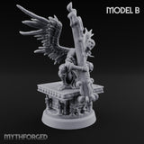 Staff Bearing Angel Priest B Miniature for Dungeons and Dragons, Pathfinder or other TTRPGs